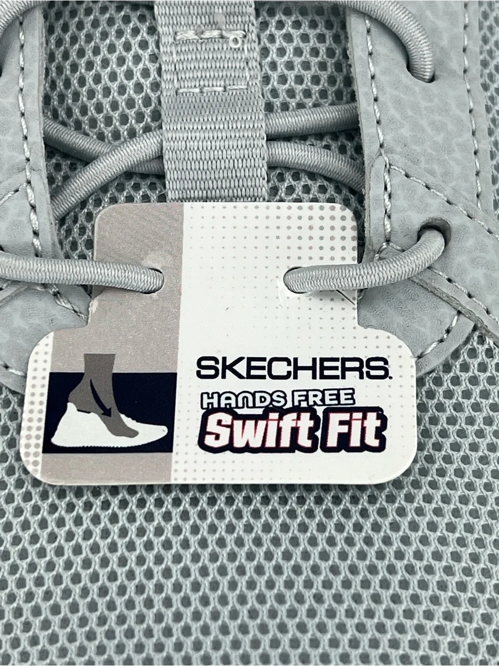 SKECHERS SLIP-IN GLIDE-STEP SWIFT-FIT HANDS FREE, MEMORY FOALIGHT GREY SIZE 8.5